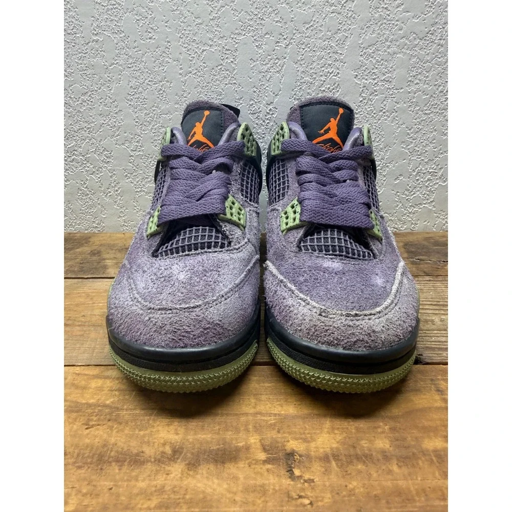 Jordan 4 Retro Canyon Purple Suede Sneakers Mens AQ9129-500